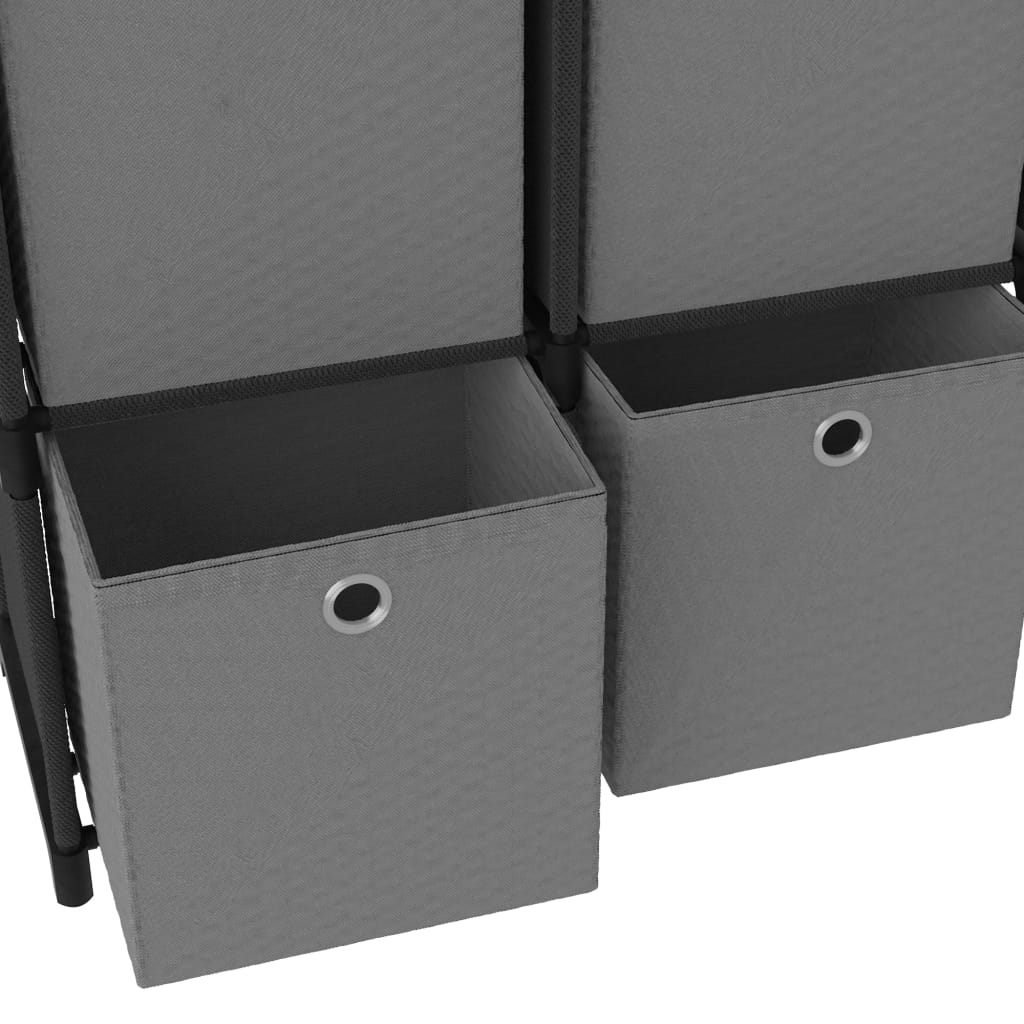 vidaXL 4-Cube Display Shelf with Boxes Black 69x30x72.5 cm Fabric
