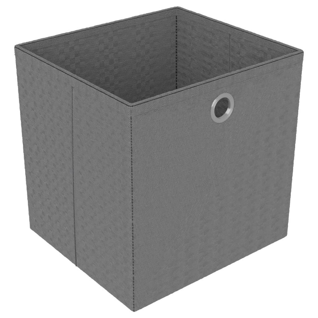 vidaXL 4-Cube Display Shelf with Boxes Black 69x30x72.5 cm Fabric
