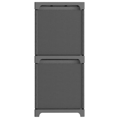 vidaXL 5-Cube Display Shelf with Boxes Grey 103x30x72.5 cm Fabric