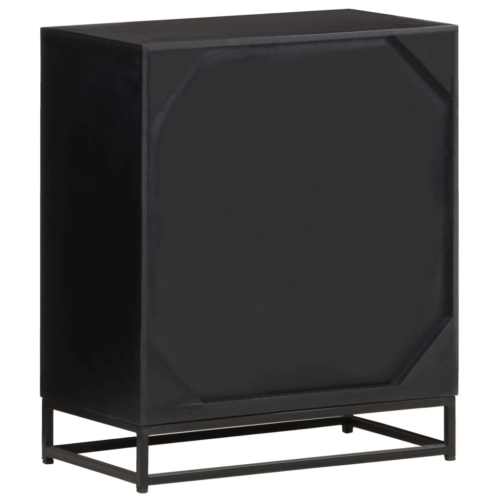vidaXL Bedside Cabinet 40x30x50 cm Solid Mango Wood - Black