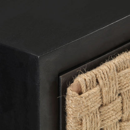 vidaXL Bedside Cabinet 40x30x50 cm Solid Mango Wood - Black