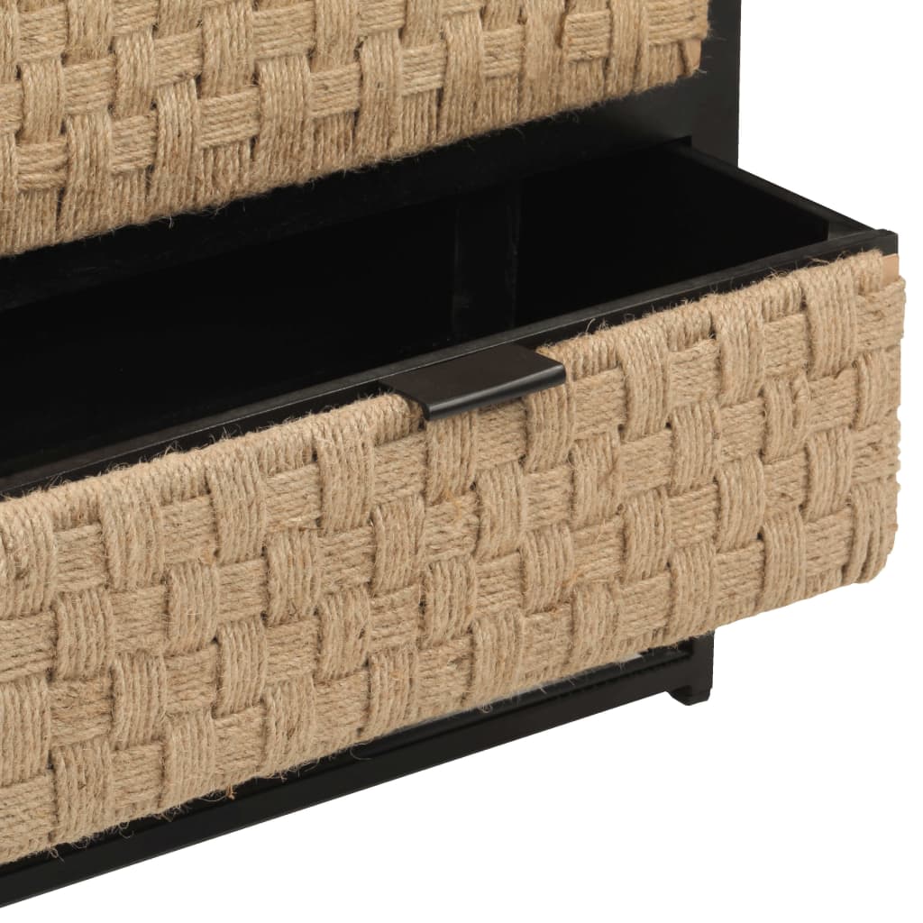 vidaXL Bedside Cabinet 40x30x50 cm Solid Mango Wood - Black