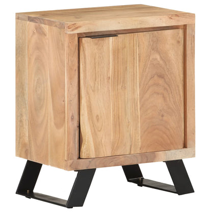vidaXL Bedside Cabinet 40x30x50 cm Solid Acacia Wood with Live Edges - Brown