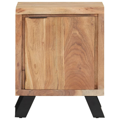 vidaXL Bedside Cabinet 40x30x50 cm Solid Acacia Wood with Live Edges - Brown