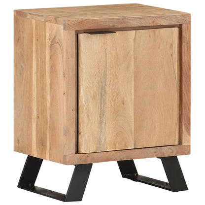 vidaXL Bedside Cabinet 40x30x50 cm Solid Acacia Wood with Live Edges - Brown