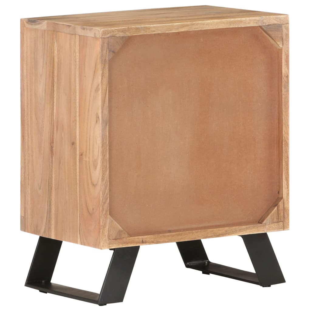 vidaXL Bedside Cabinet 40x30x50 cm Solid Acacia Wood with Live Edges - Brown