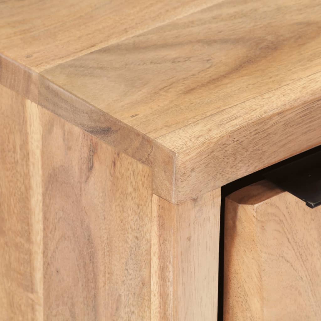 vidaXL Bedside Cabinet 40x30x50 cm Solid Acacia Wood with Live Edges - Brown