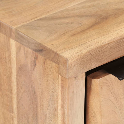 vidaXL Bedside Cabinet 40x30x50 cm Solid Acacia Wood with Live Edges - Brown