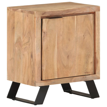 vidaXL Bedside Cabinet 40x30x50 cm Solid Acacia Wood with Live Edges - Brown