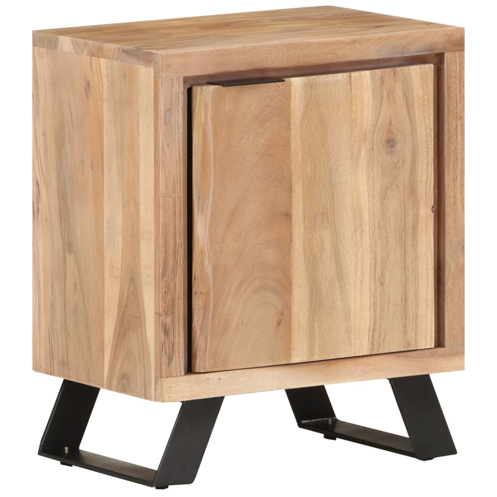 vidaXL Bedside Cabinet 40x30x50 cm Solid Acacia Wood with Live Edges - Brown