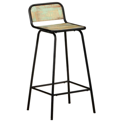 vidaXL Bar Chairs 2 pcs Solid Reclaimed Wood - Brown - 44 x 44 x 84 cm