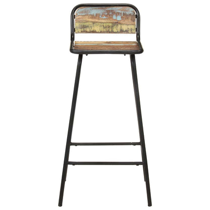 vidaXL Bar Chairs 4 pcs Solid Reclaimed Wood - Brown - 44 x 44 x 84 cm