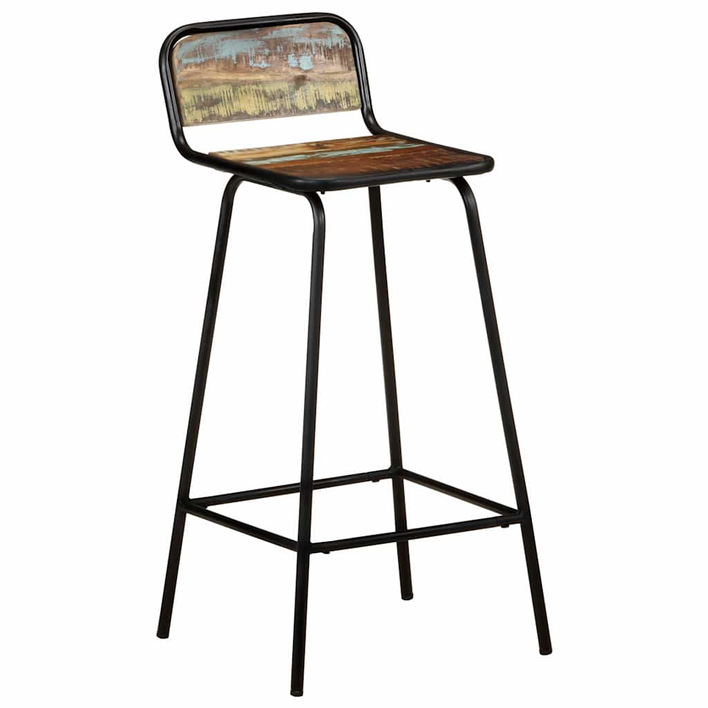 vidaXL Bar Chairs 4 pcs Solid Reclaimed Wood - Brown - 44 x 44 x 84 cm