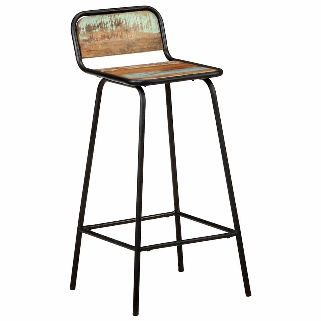vidaXL Bar Chairs 4 pcs Solid Reclaimed Wood - Brown - 44 x 44 x 84 cm