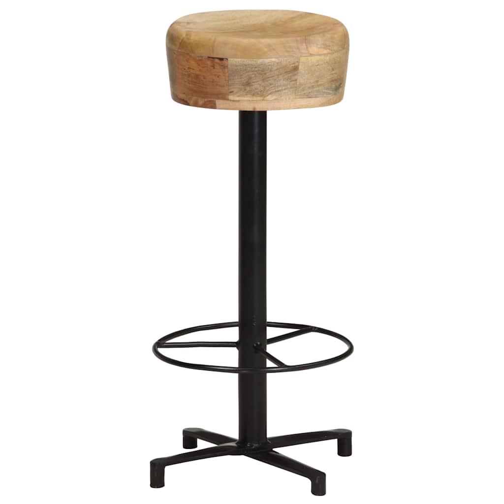 vidaXL Bar Stools 2 pcs 76 cm Solid Mango Wood - Brown
