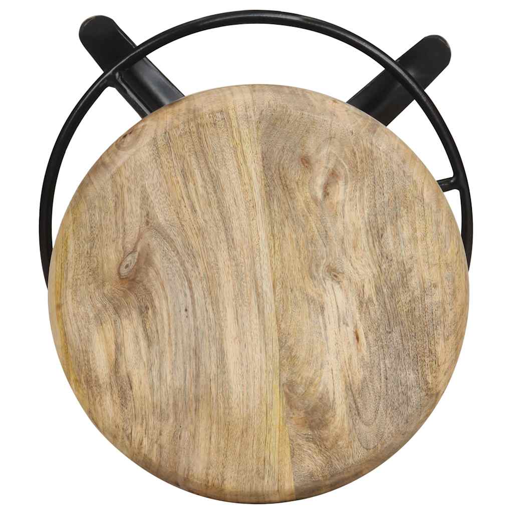 vidaXL Bar Stools 2 pcs 76 cm Solid Mango Wood - Brown