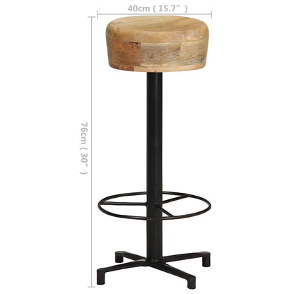 vidaXL Bar Stools 2 pcs 76 cm Solid Mango Wood - Brown