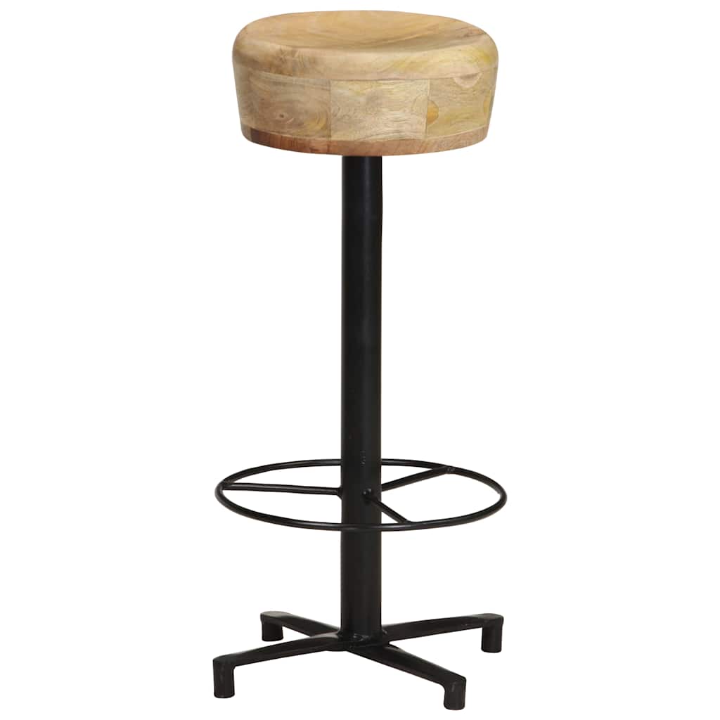vidaXL Bar Stools 2 pcs 76 cm Solid Mango Wood - Brown