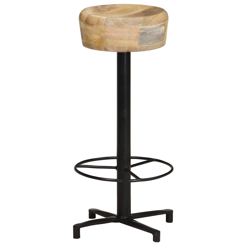 vidaXL Bar Stools 2 pcs 76 cm Solid Mango Wood - Brown