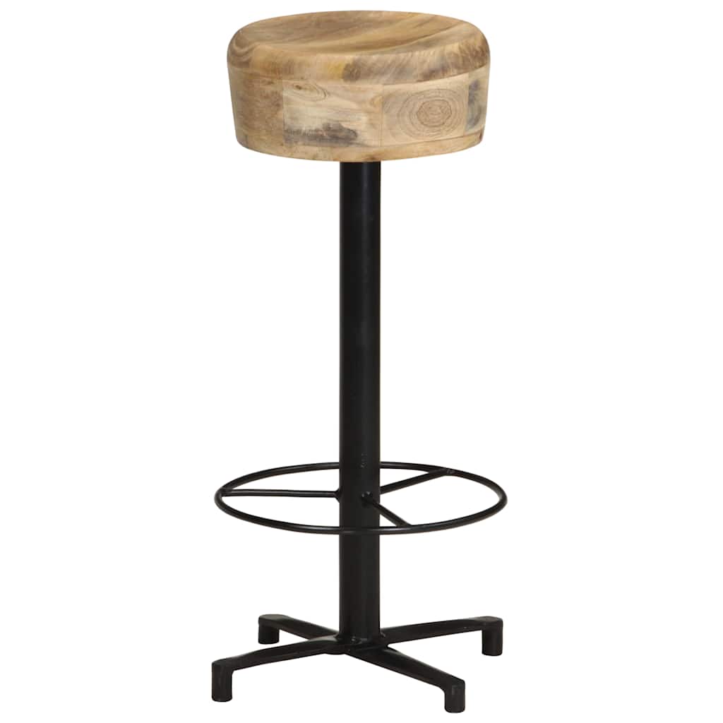 vidaXL Bar Stools 2 pcs 76 cm Solid Mango Wood - Brown