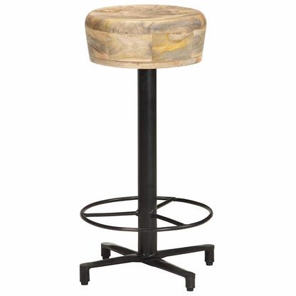 vidaXL Bar Stools 2 pcs 66 cm Solid Mango Wood - Brown - 40 x 40 x 66 cm