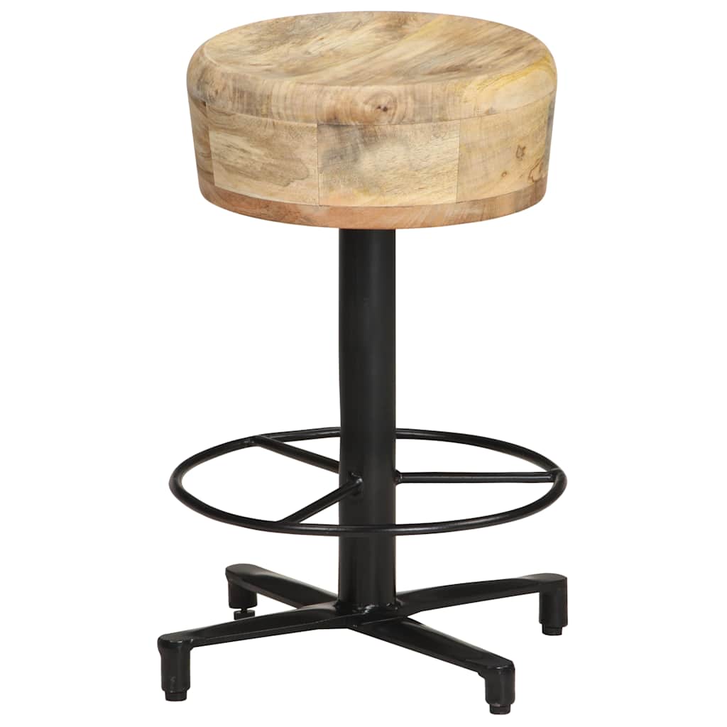 vidaXL Bar Stools 2 pcs 52 cm Solid Mango Wood - Brown