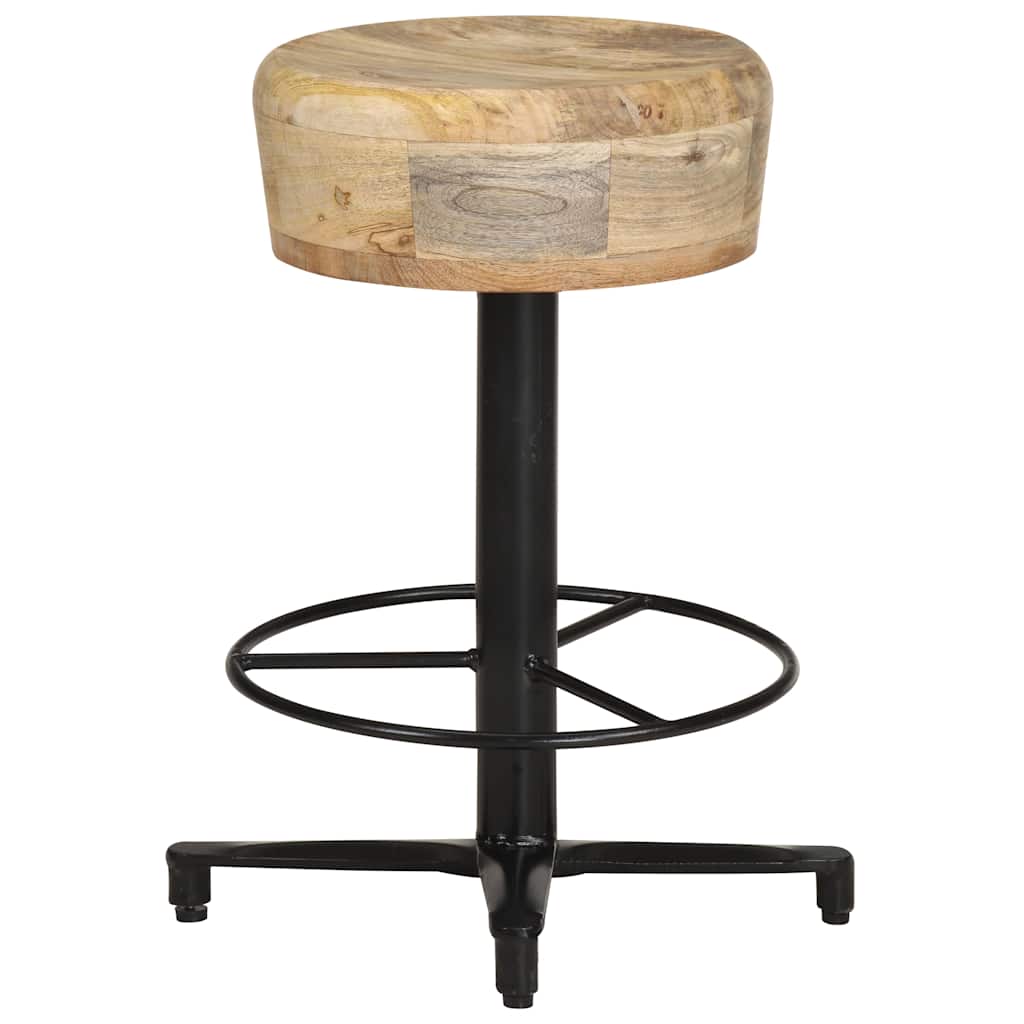vidaXL Bar Stools 2 pcs 52 cm Solid Mango Wood - Brown