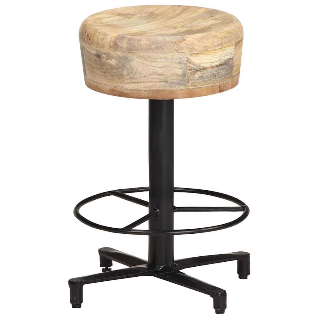 vidaXL Bar Stools 2 pcs 52 cm Solid Mango Wood - Brown