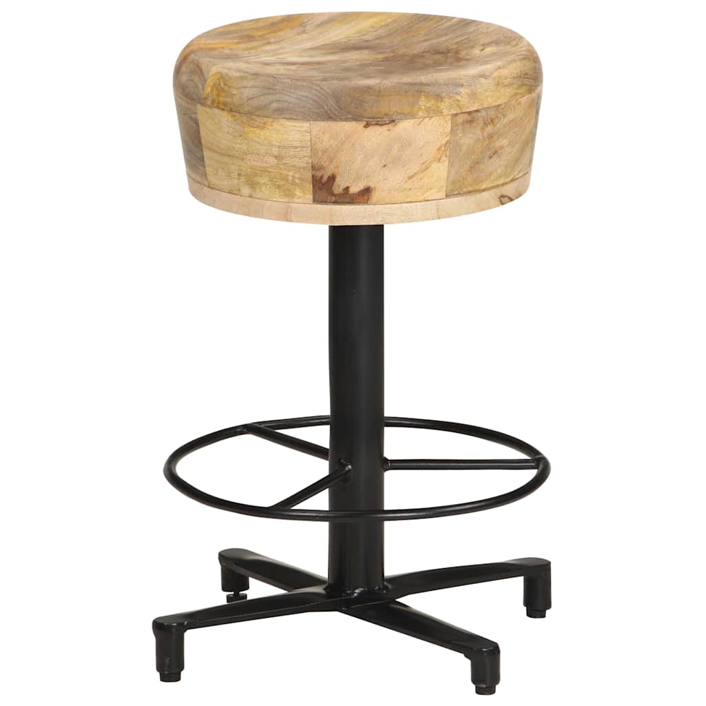 vidaXL Bar Stools 2 pcs 52 cm Solid Mango Wood - Brown