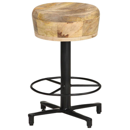 vidaXL Bar Stools 2 pcs 52 cm Solid Mango Wood - Brown