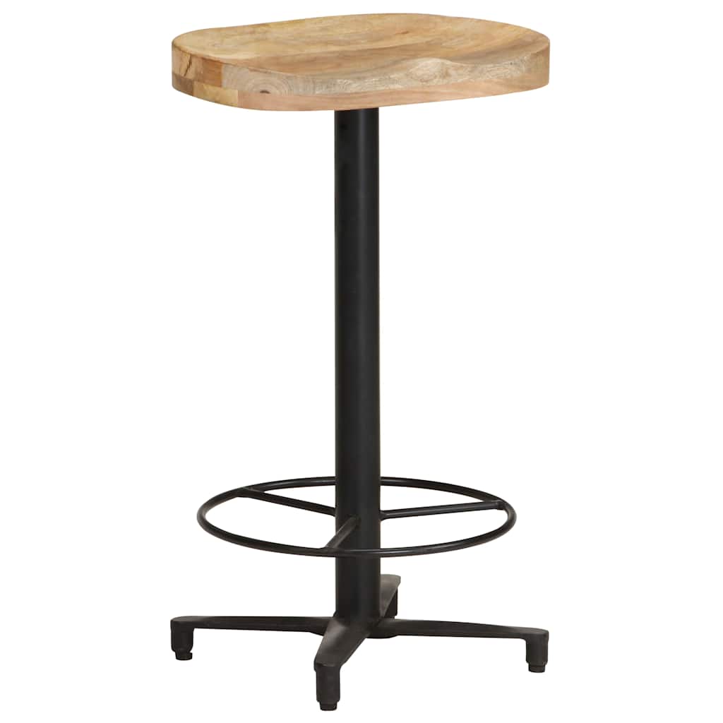 vidaXL Bar Stools 2 pcs 66 cm Solid Mango Wood - Brown - 40 x 40 x 66 cm - 68384