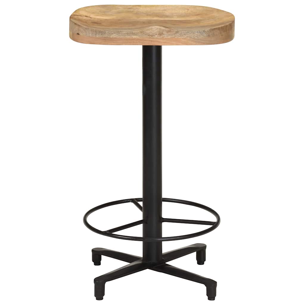 vidaXL Bar Stools 2 pcs 66 cm Solid Mango Wood - Brown - 40 x 40 x 66 cm - 68384