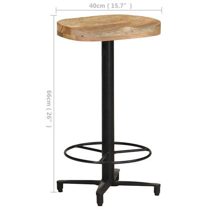 vidaXL Bar Stools 2 pcs 66 cm Solid Mango Wood - Brown - 40 x 40 x 66 cm - 68384