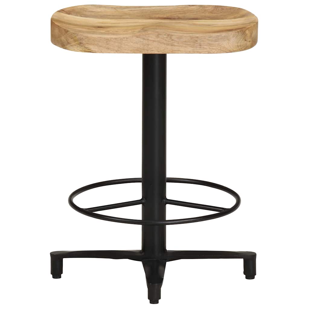 vidaXL Bar Stools 2 pcs 52 cm Solid Mango Wood - Brown - 40 x 40 x 52 cm