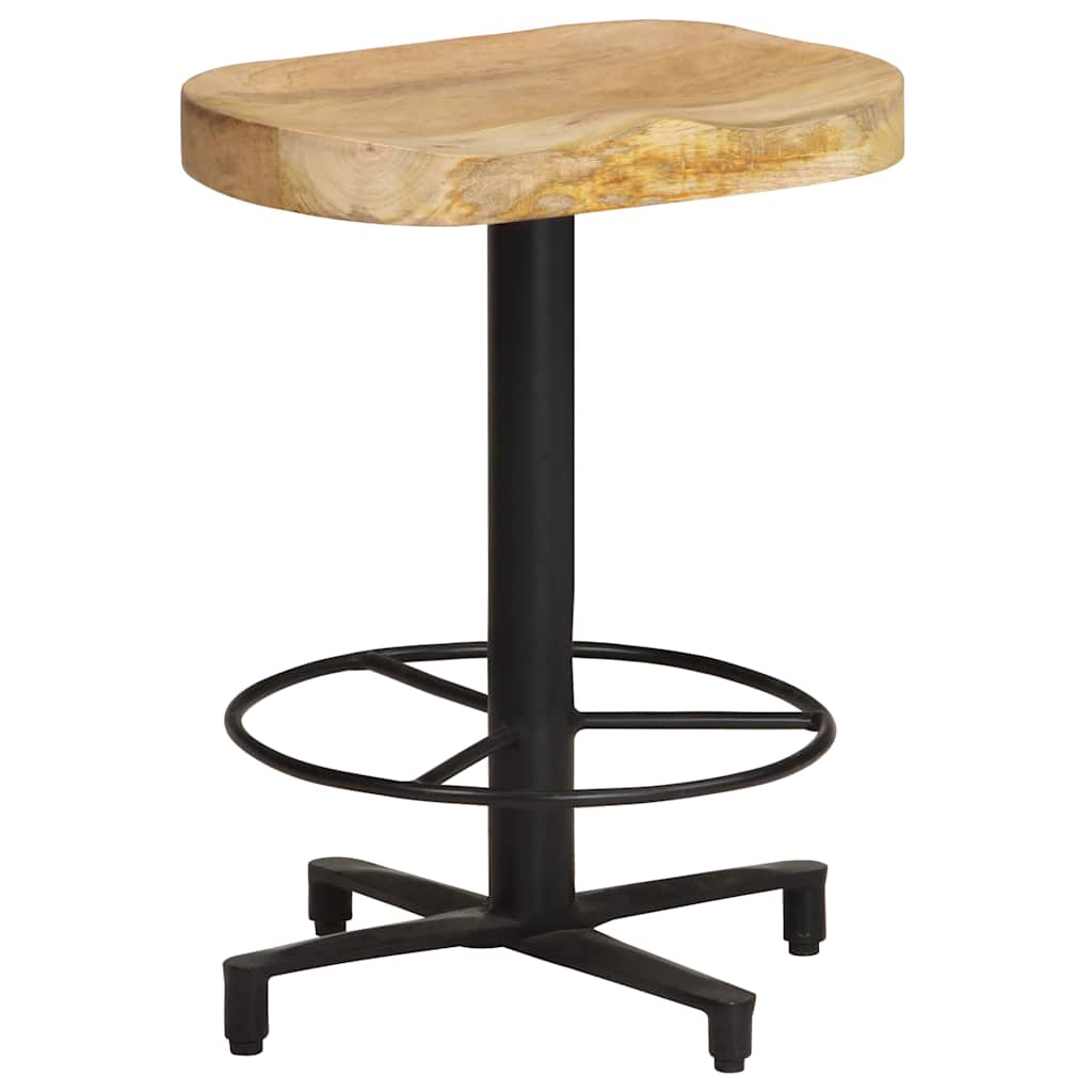 vidaXL Bar Stools 2 pcs 52 cm Solid Mango Wood - Brown - 40 x 40 x 52 cm