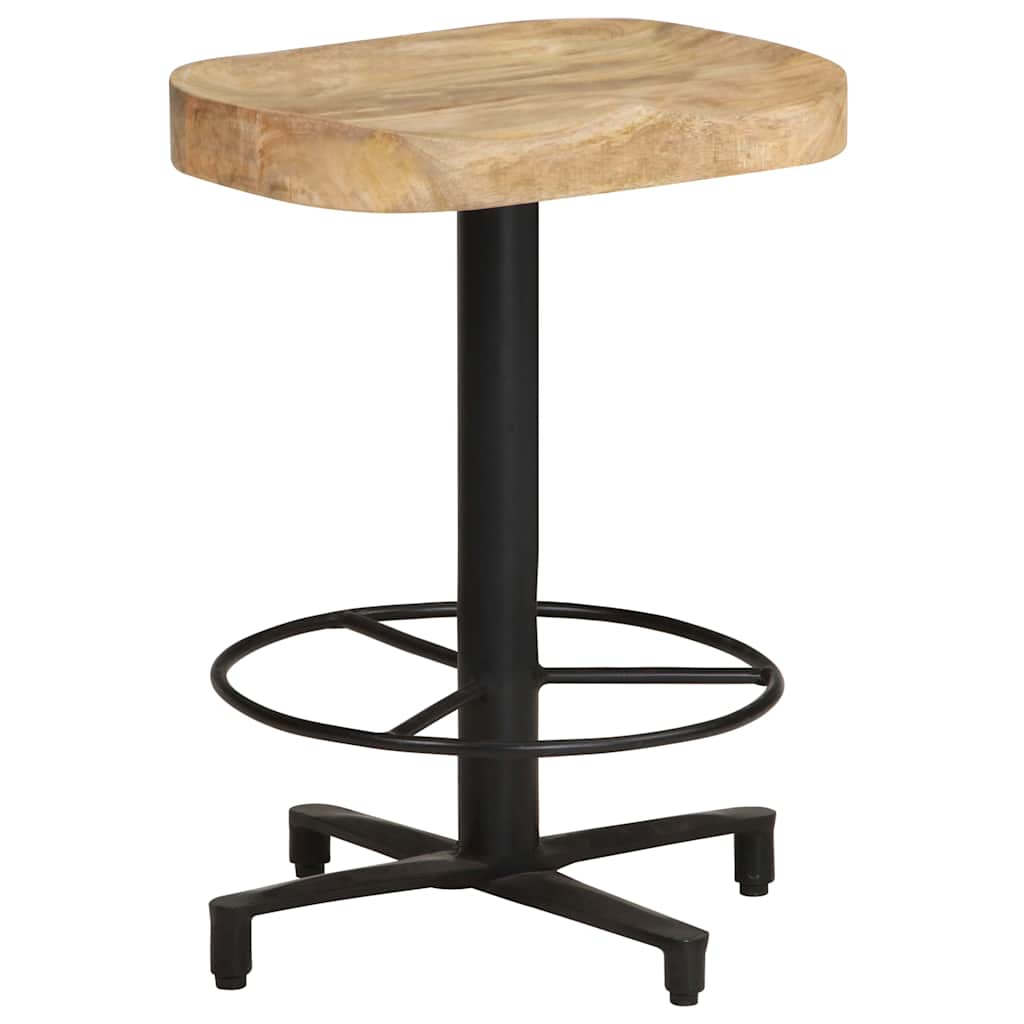 vidaXL Bar Stools 2 pcs 52 cm Solid Mango Wood - Brown - 40 x 40 x 52 cm
