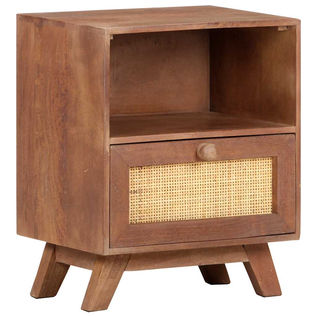 vidaXL Bedside Cabinet 40x30x50 cm Solid Mango Wood - Brown - 60903