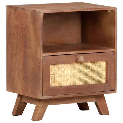 vidaXL Bedside Cabinet 40x30x50 cm Solid Mango Wood - Brown - 60903