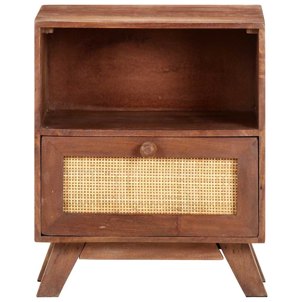 vidaXL Bedside Cabinet 40x30x50 cm Solid Mango Wood - Brown - 60903