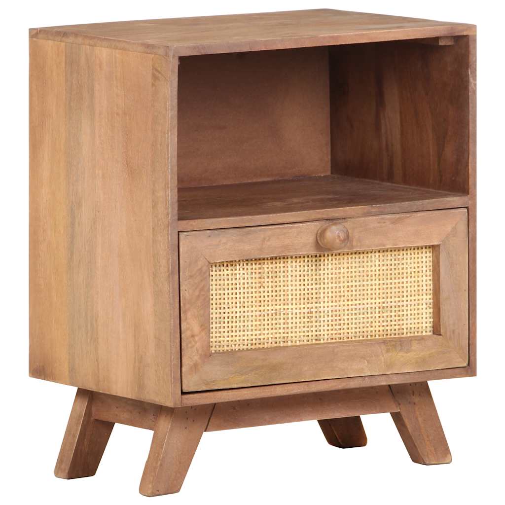 vidaXL Bedside Cabinet 40x30x50 cm Solid Mango Wood - Brown - 60903