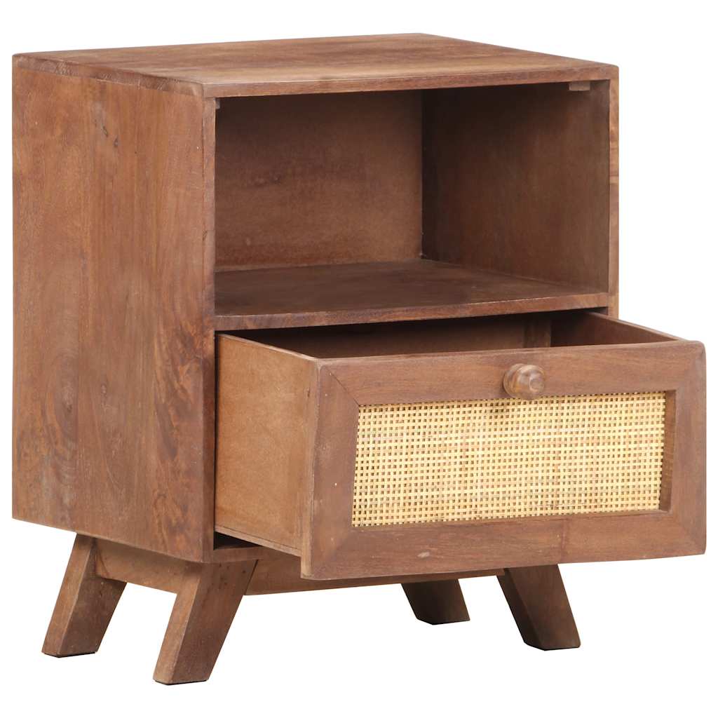 vidaXL Bedside Cabinet 40x30x50 cm Solid Mango Wood - Brown - 60903