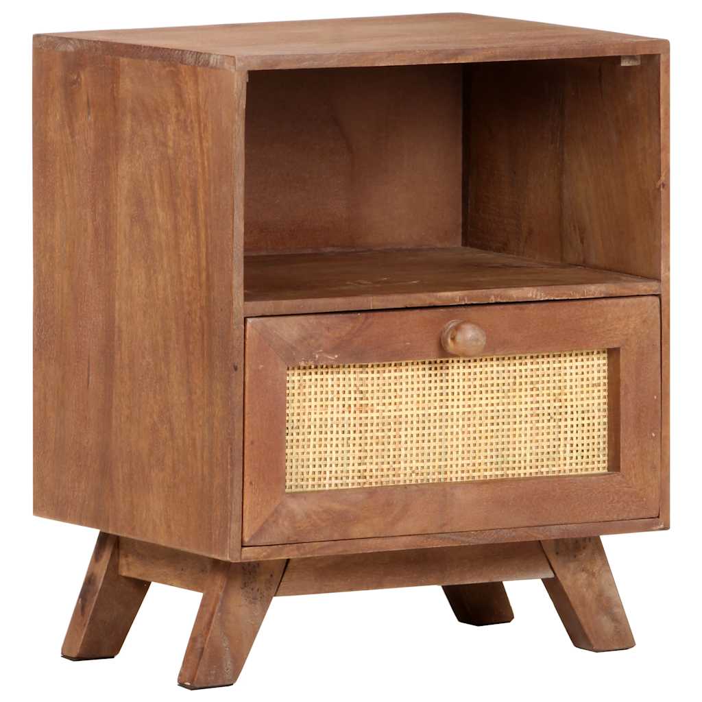 vidaXL Bedside Cabinet 40x30x50 cm Solid Mango Wood - Brown - 60903