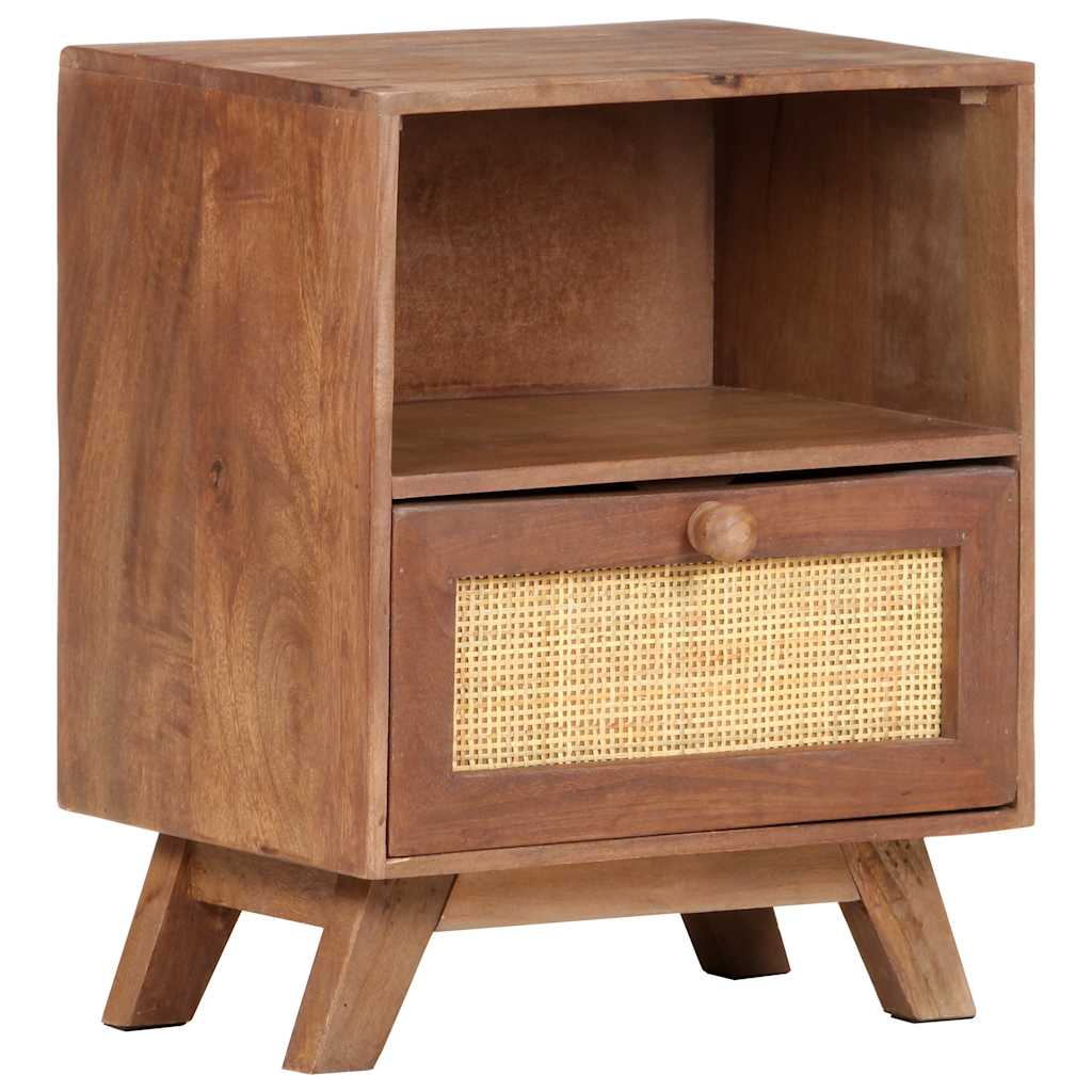 vidaXL Bedside Cabinet 40x30x50 cm Solid Mango Wood - Brown - 60903
