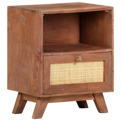 vidaXL Bedside Cabinet 40x30x50 cm Solid Mango Wood - Brown - 60903
