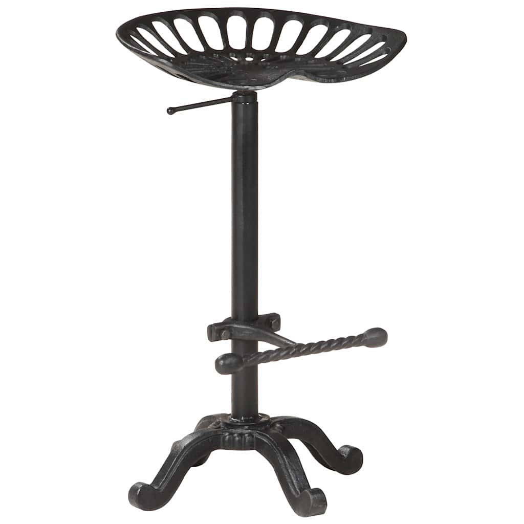 321044 vidaXL Bar Stool Black Cast Iron - 43 x 32 x 76 cm