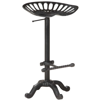 321044 vidaXL Bar Stool Black Cast Iron - 43 x 32 x 76 cm