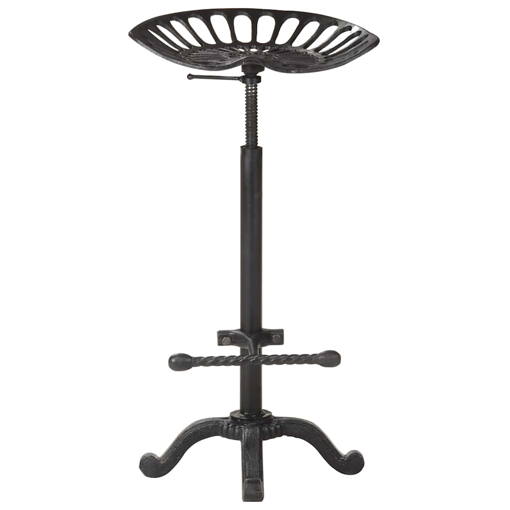 321044 vidaXL Bar Stool Black Cast Iron - 43 x 32 x 76 cm