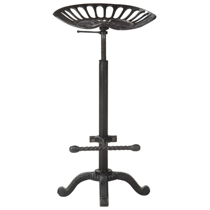 321044 vidaXL Bar Stool Black Cast Iron - 43 x 32 x 76 cm