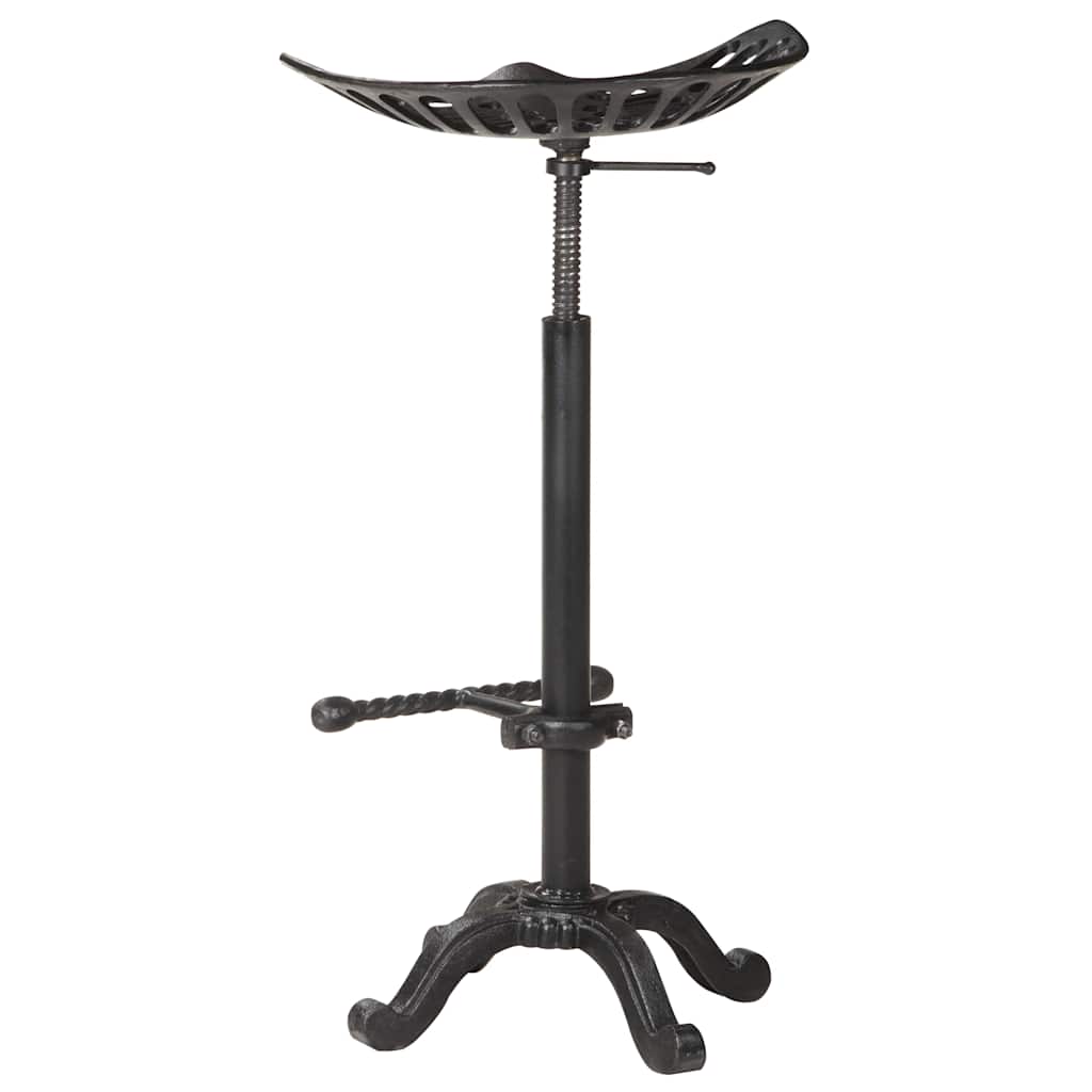 321044 vidaXL Bar Stool Black Cast Iron - 43 x 32 x 76 cm