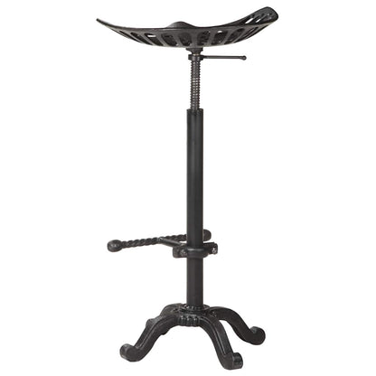 321044 vidaXL Bar Stool Black Cast Iron - 43 x 32 x 76 cm